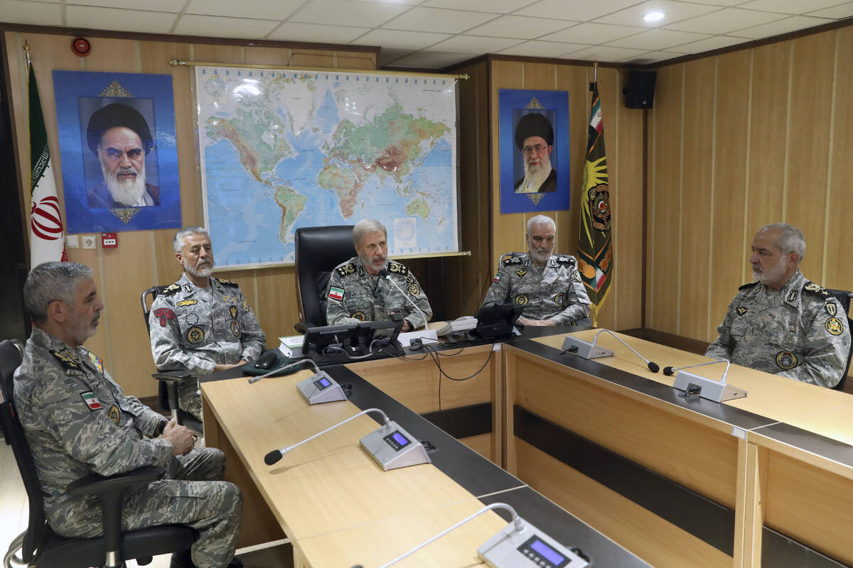 In this photo released on Monday, June 23, 2025, by Iranian army press service, Iran's army com ...