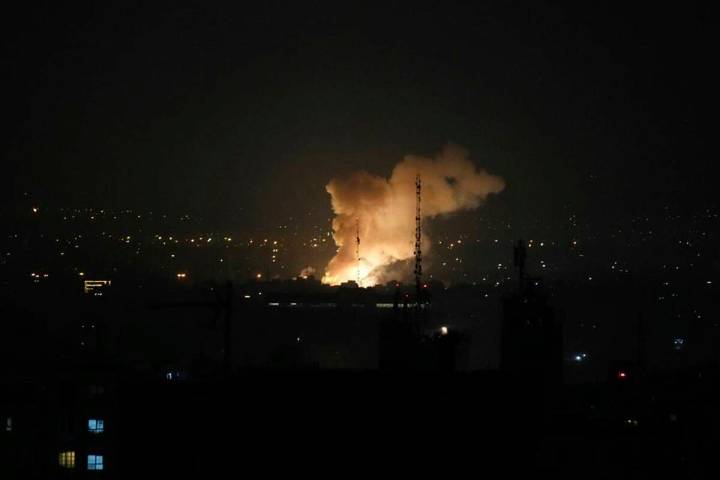 Smoke rises after an explosion in Tehran, Iran, Friday, June 13, 2025. Israel attacked Iran's c ...