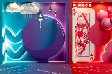 This photo provided by Fashion Show Las Vegas shows the Selfie Studio pop-up opening July 18, 2 ...