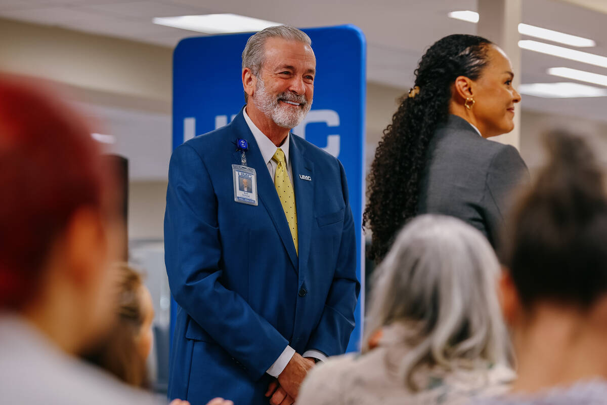 Bud Schawl, Executive Director of UMC Post-Acute Care Services, and Clark County Deputy County ...