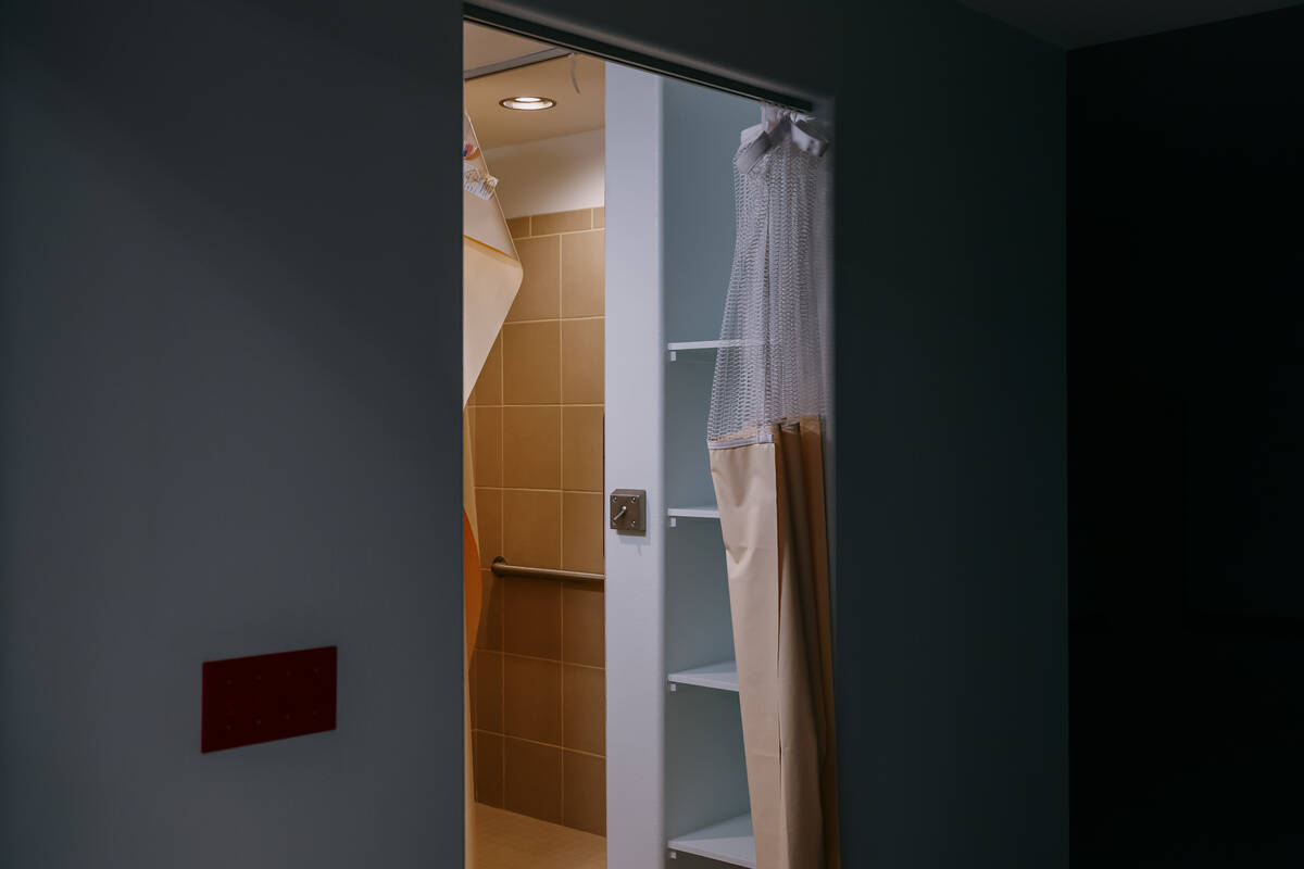 Showers at the new Crisis Stabilization Center on Tuesday, June 24, 2025, in North Las Vegas. I ...