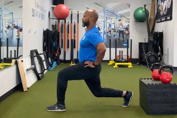 Holding the bottom position of the split squat in a yielding contraction isometric is a good st ...