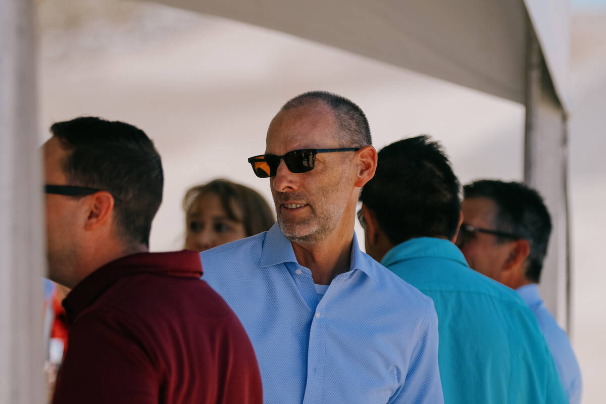 Clark County Commissioner and Regional Flood Control District Board Chair Justin Jones attends ...