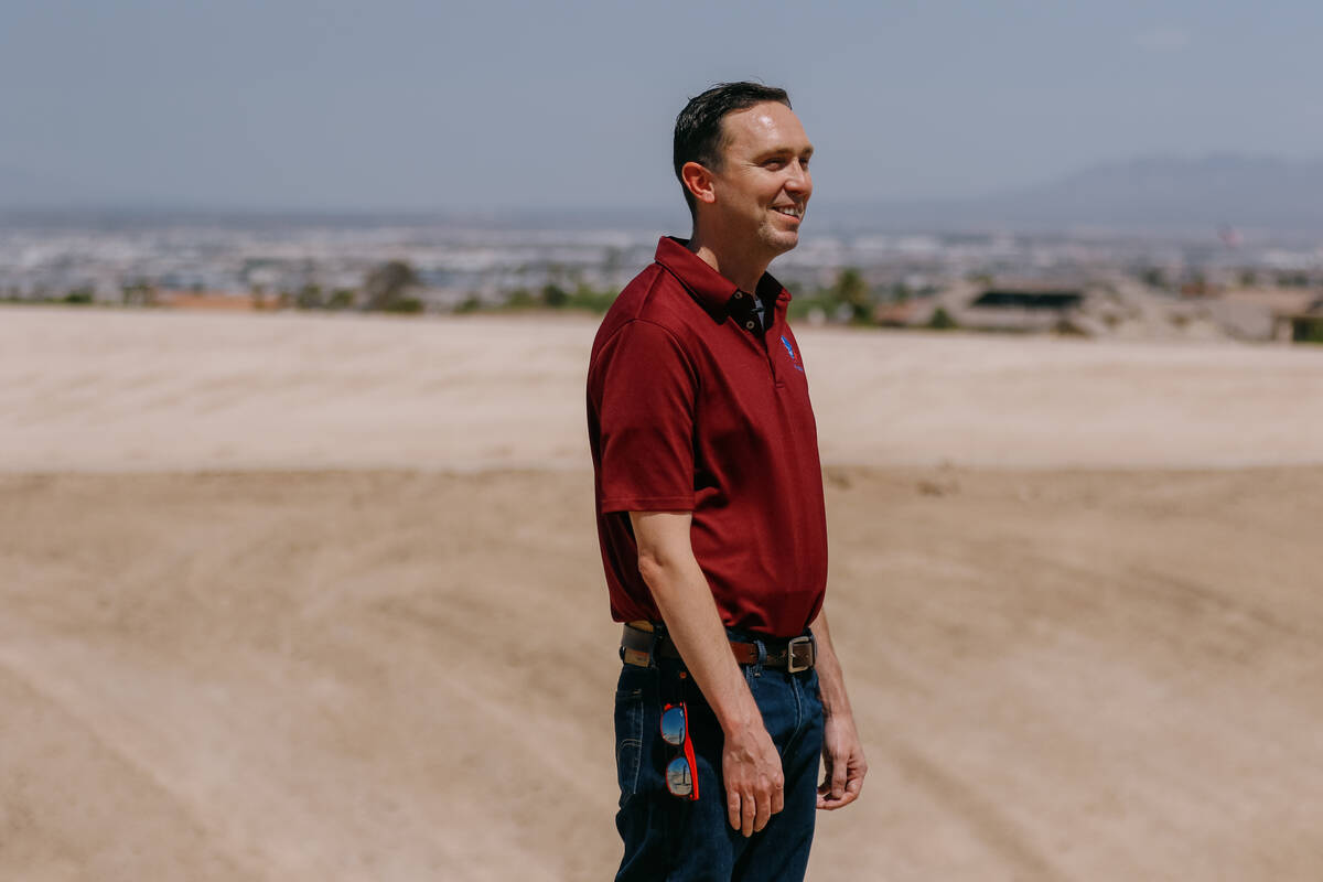 Chris Outler, the lead meteorologist at the National Weather Service Las Vegas, speaks to journ ...