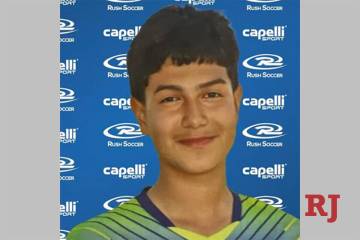 Alonso Tadeo Celis, 15, of Las Vegas, is a soccer player on the Nevada Rush B2010 Select youth ...