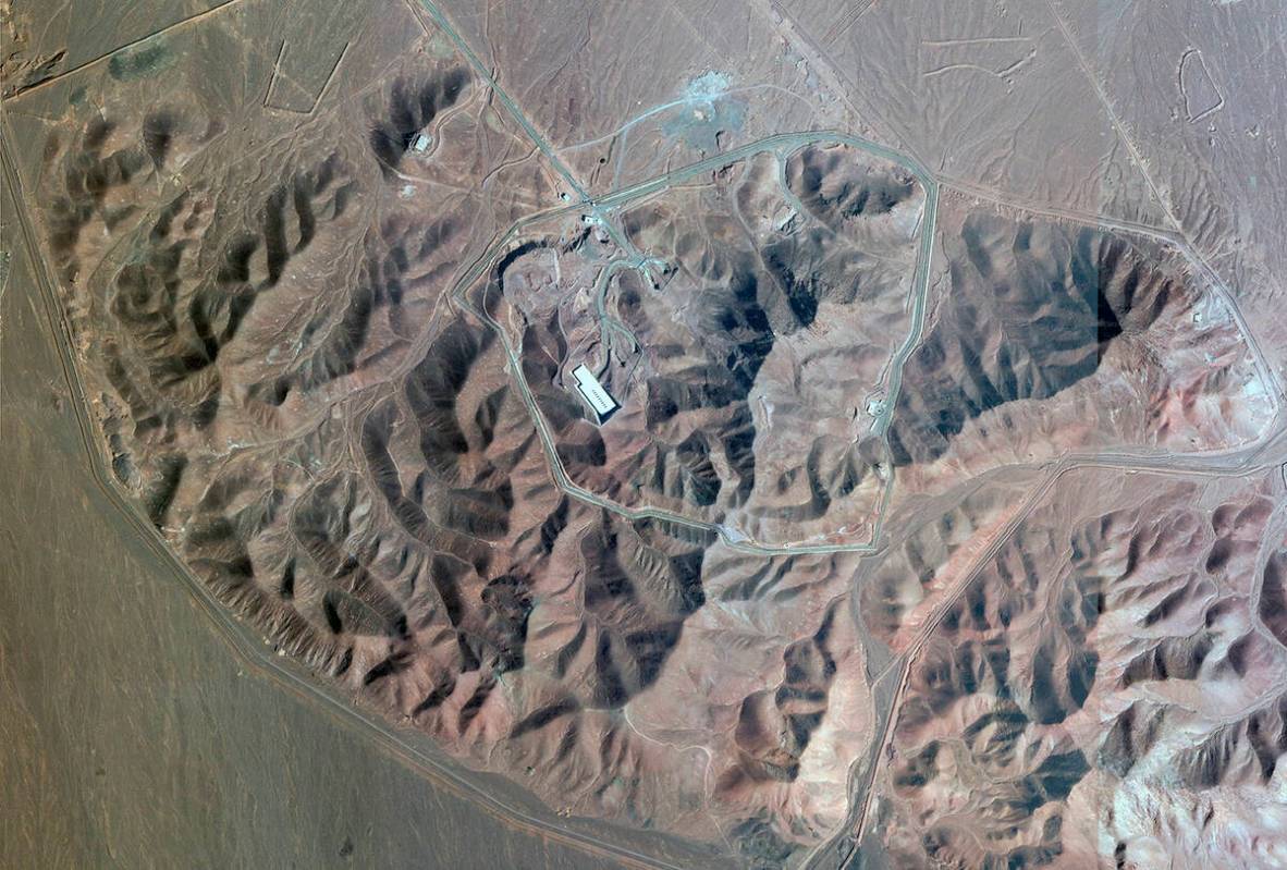 This satellite picture by Planet Labs PBC shows Iran's underground nuclear enrichment site at F ...