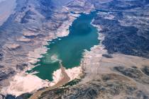 The silt-laden Colorado River flows into the upper reaches of Lake Mead Wednesday, June 18, 202 ...