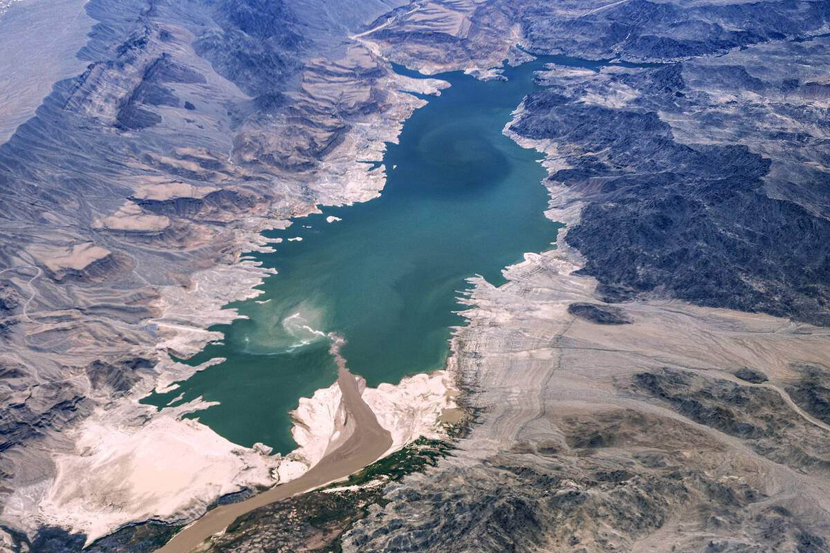 The silt-laden Colorado River flows into the upper reaches of Lake Mead on Wednesday, June 18, ...