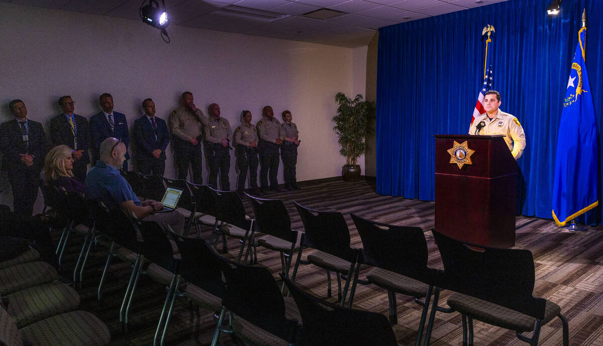 Asst. Sheriff Dori Koren gives an officer involved shooting update at the Metropolitan Police H ...