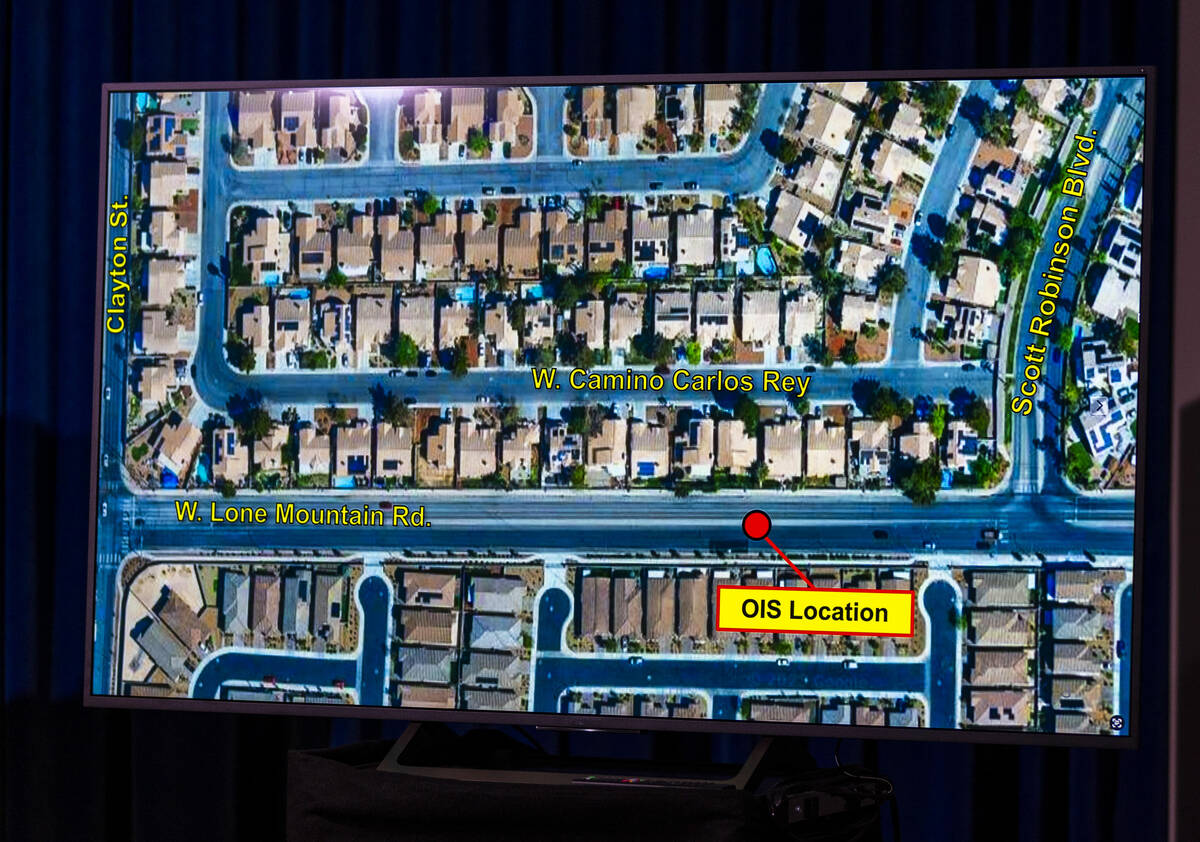 The location map of a recent officer involved shooting described as Asst. Sheriff Dori Koren gi ...