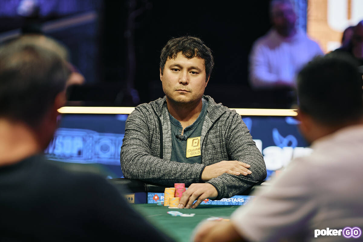 Jesse Yaginuma plays in the the $1,500 buy-in “Millionaire Maker” No-limit Hold’em event ...