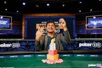 Jesse Yaginuma won the $1,500 buy-in “Millionaire Maker” No-limit Hold’em event at the Wo ...