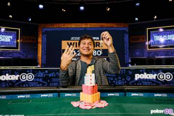 Jesse Yaginuma won the $1,500 buy-in “Millionaire Maker” No-limit Hold’em event at the Wo ...