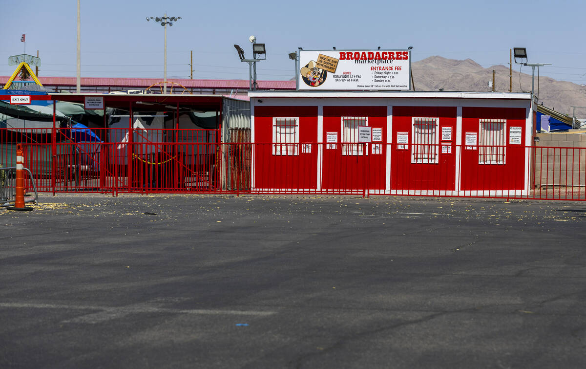 The gates are secured and there are no customers as the Broadacres Marketplace is currently clo ...