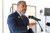 Rep. Steven Horsford, D-Nev., speaks during the grand opening of the Dolores Huerta Resource Ce ...