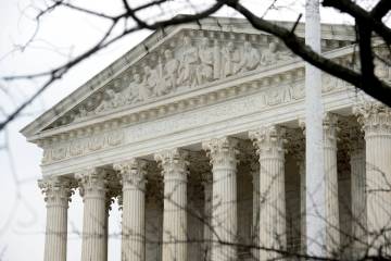 The Supreme Court is seen on Capitol Hill, Feb. 27, 2025, in Washington. (AP Photo/Rod Lamkey, ...