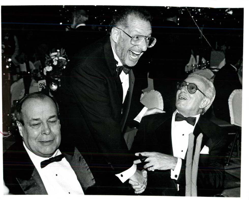 Carl Civella - February 17, 1991 Tony Civella with Oscar Goodman at the Oscar's party at the D ...