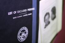 Tony Spilotro is seen in a 1978 edition of the Black Book at the Mob Museum in Las Vegas Tuesda ...
