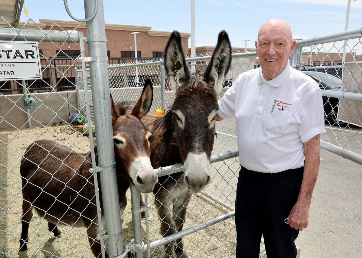 Car dealer Jim Marsh, who also holds several gaming licenses with rural casinos, visits with hi ...