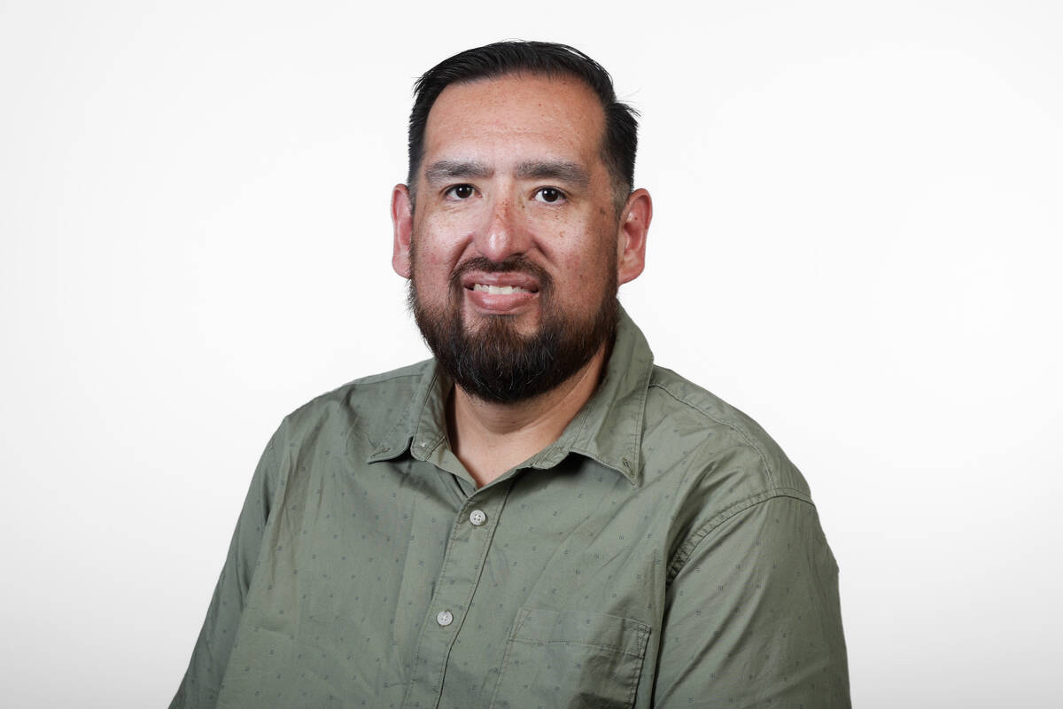 Las Vegas Review-Journal design editor Dan Alegria Monday, June 30, 2025, in Las Vegas.(Sam Mor ...