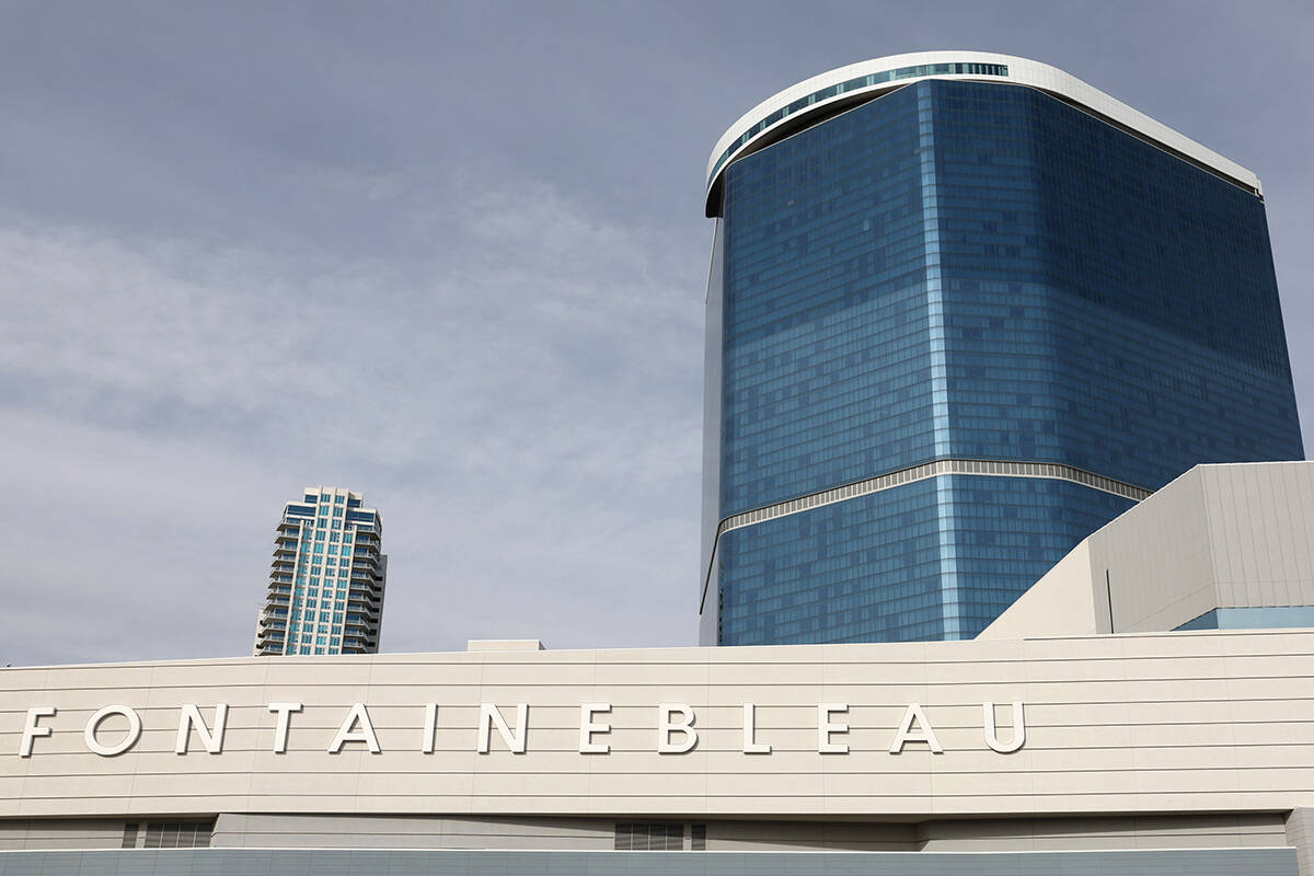 Fontainebleau is seen on the Strip in Las Vegas Wednesday, Dec. 11, 2024. (K.M. Cannon/Las Vega ...
