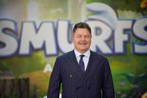 Nick Offerman arrives at the premiere of "Smurfs" on Sunday, July 13, 2025, at Paramo ...