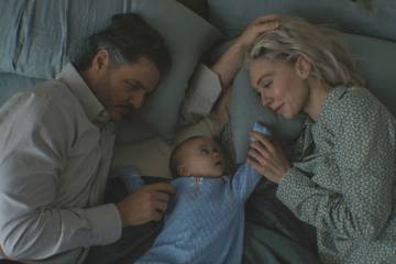 This image released by Disney shows Pedro Pascal, from left, Ada Scott and Vanessa Kirby in a s ...