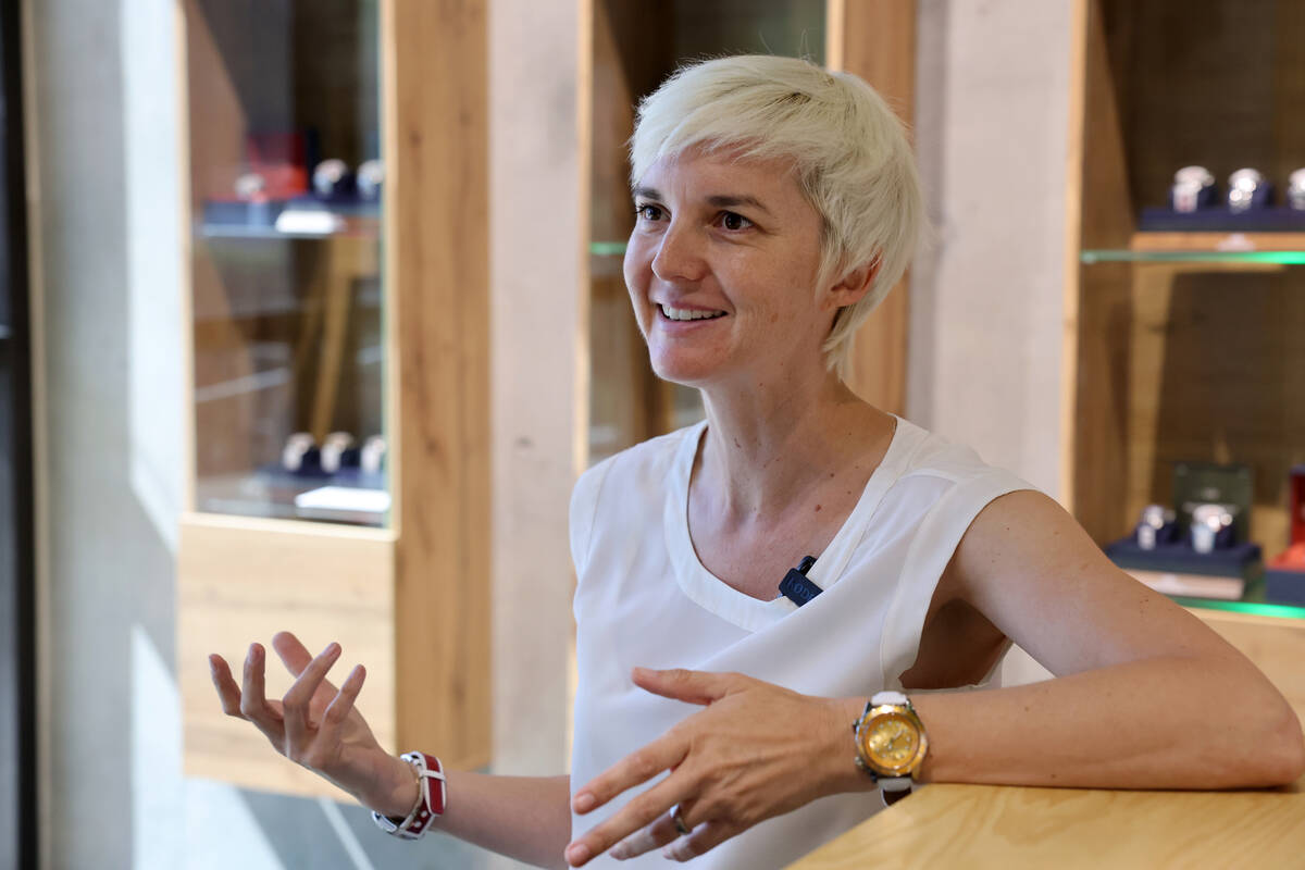 Abingdon Mullin, founder of The Abingdon Co., a Las Vegas-based watch company catering to women ...