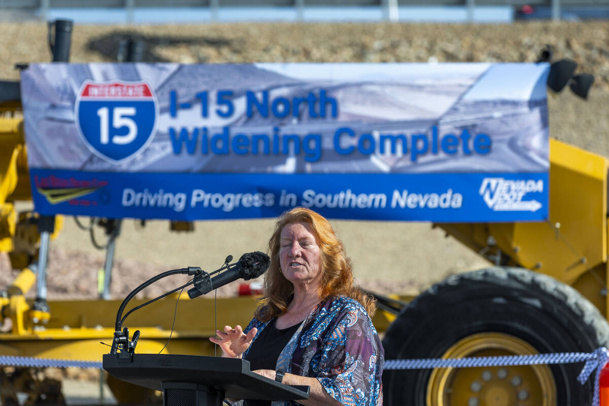 Tracy Larkin Thomason, Director for the Nevada Department of Transportation, speaks about the c ...