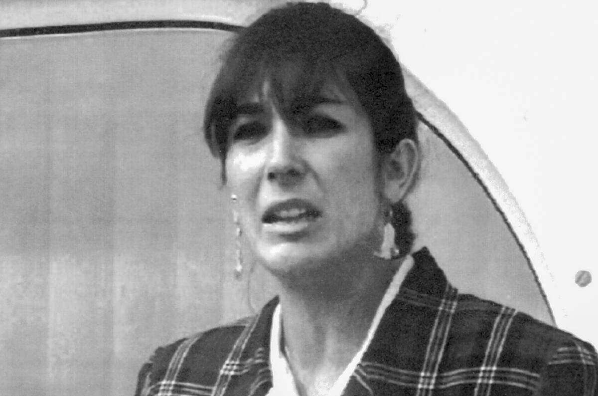 FILE - Ghislaine Maxwell, daughter of late British publisher Robert Maxwell, reads a statement ...