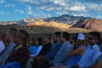 Morning light illuminates the Red Rock National Conservation Area and Spring Mountain Range dur ...