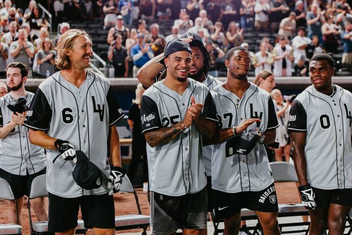 The annual Battle for Vegas charity softball game pits two all-star teams of professional athle ...