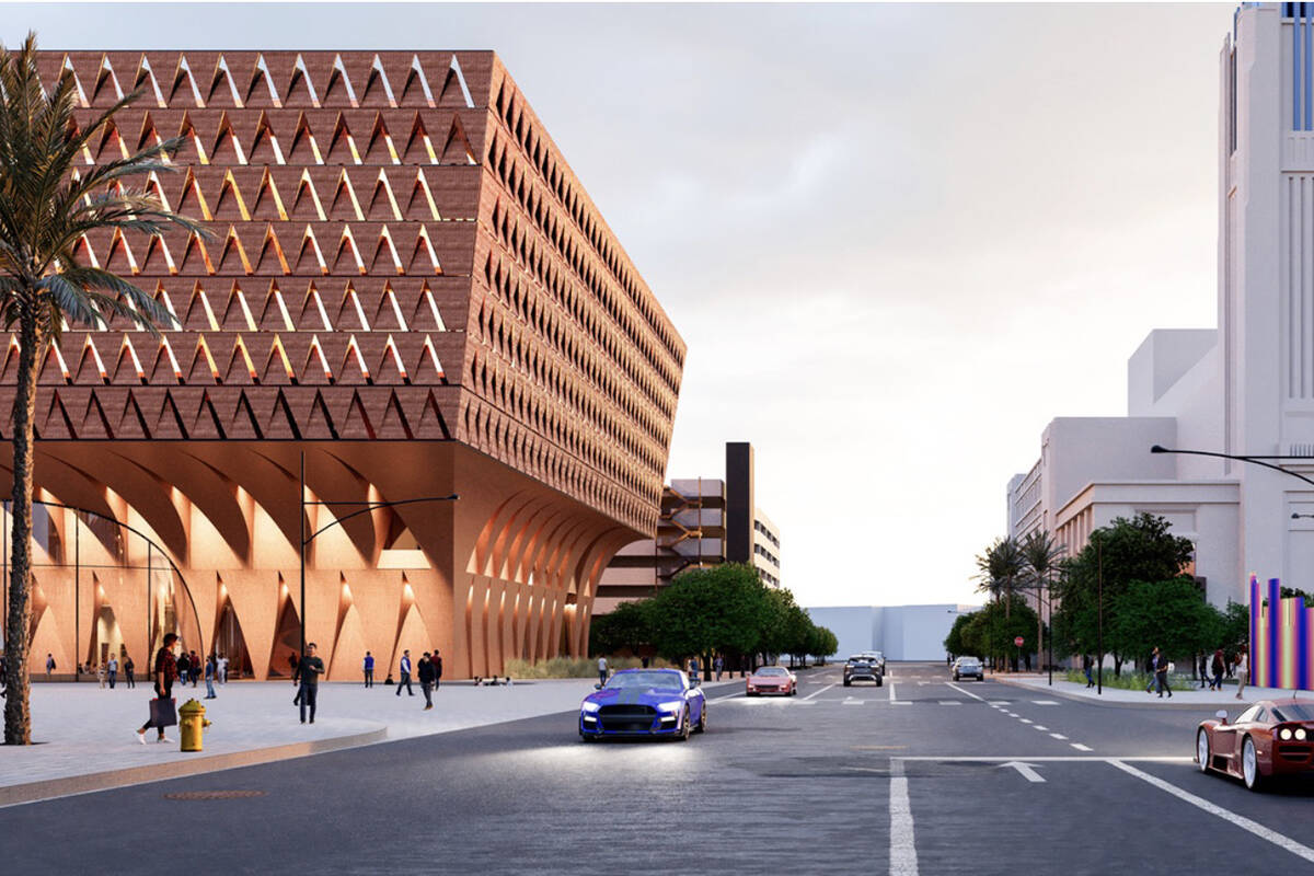 A rendering of the planned Las Vegas Museum of Art. (Kéré Architecture)