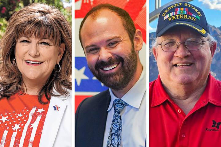 Jill Douglass, left, and Bob Olson, right, are two of the three candidates challenging Jesse La ...