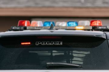 A Metropolitan Police Department vehicle in Las Vegas. (Liv Paggiarino/Las Vegas Review-Journal)