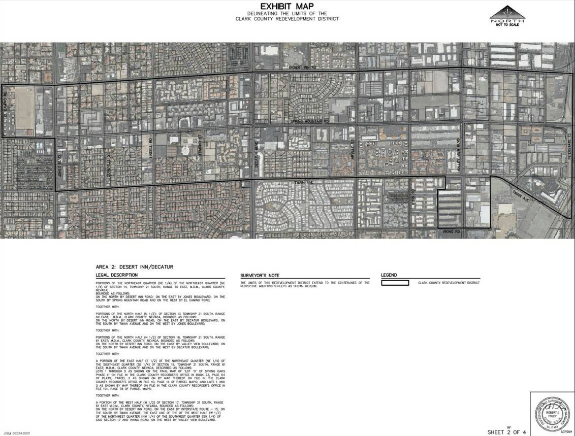 The boundaries of Chinatown's redevelopment area. (Courtesy Clark County)