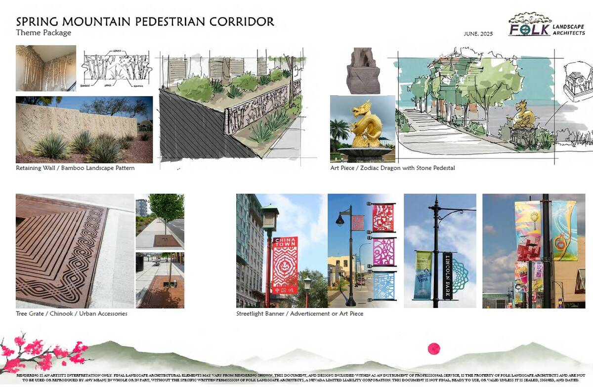 Plans for the pedestrian walkway. (Courtesy Clark County)