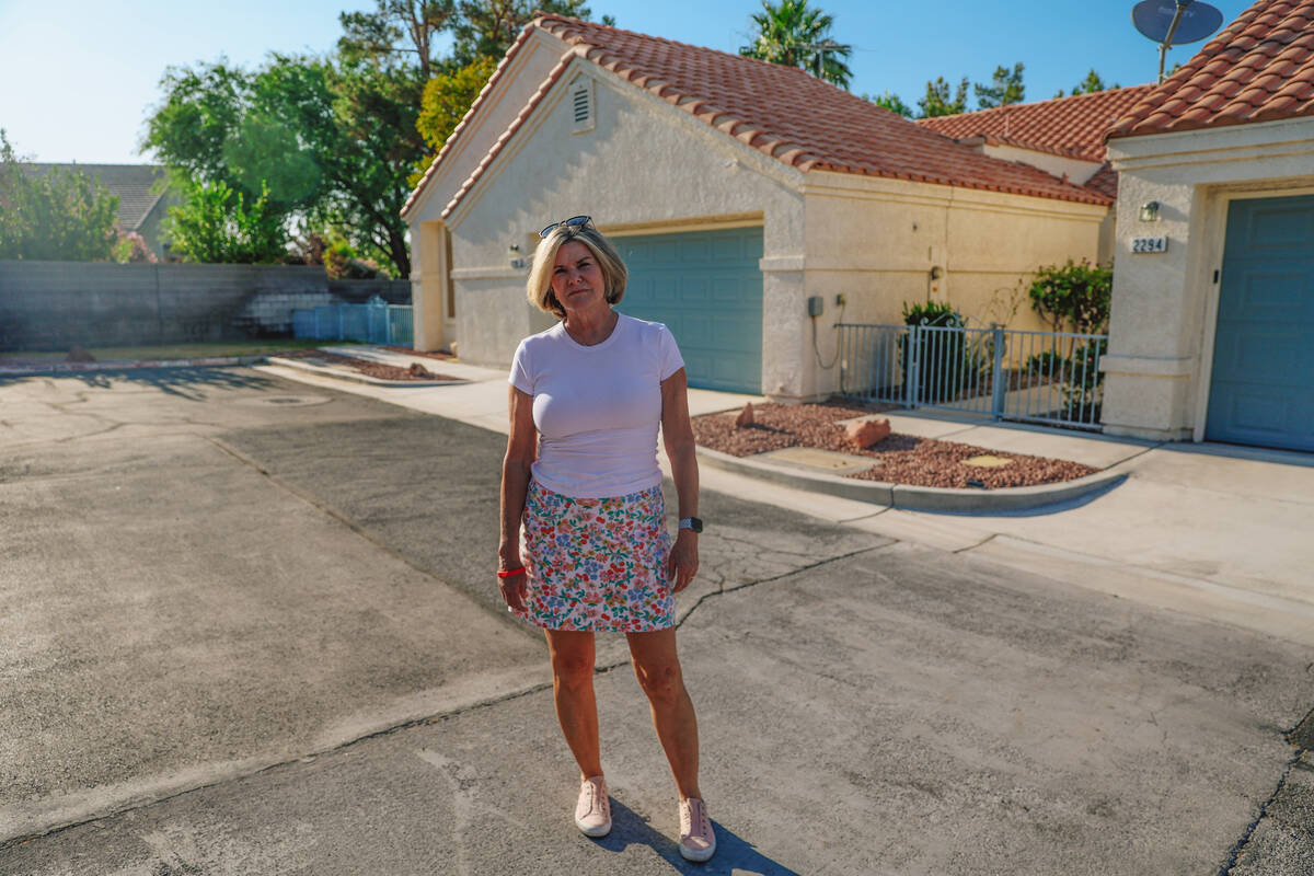 Debbi Grim poses for a portrait inside of her senior living complex on Wednesday, June 25, 2025 ...
