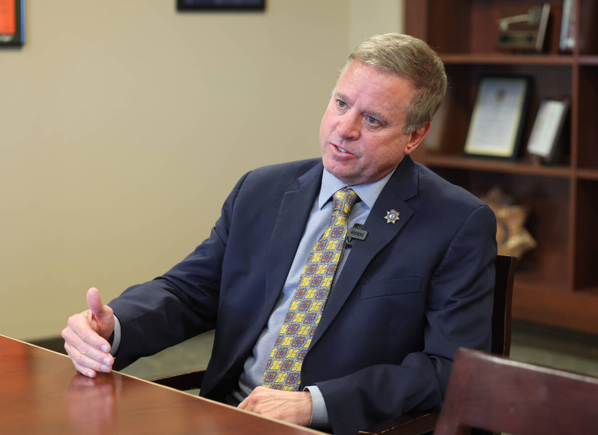 Clark County Sheriff Kevin McMahill talks to the Review-Journal at Metropolitan Police Departme ...