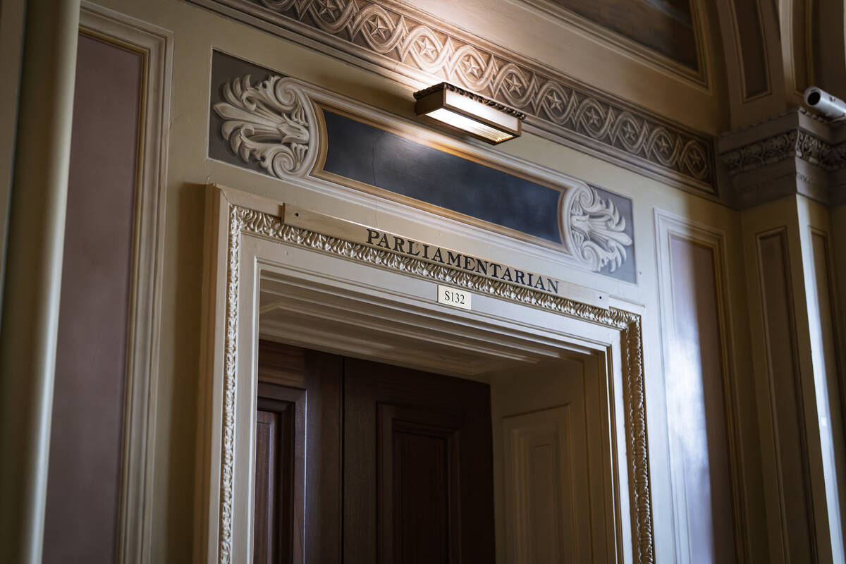 The office of Senate Parliamentarian Elizabeth MacDonough is seen at the Capitol in Washington, ...