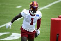 Washington Commanders wide receiver Deebo Samuel (1) works out during NFL football minicamp, We ...