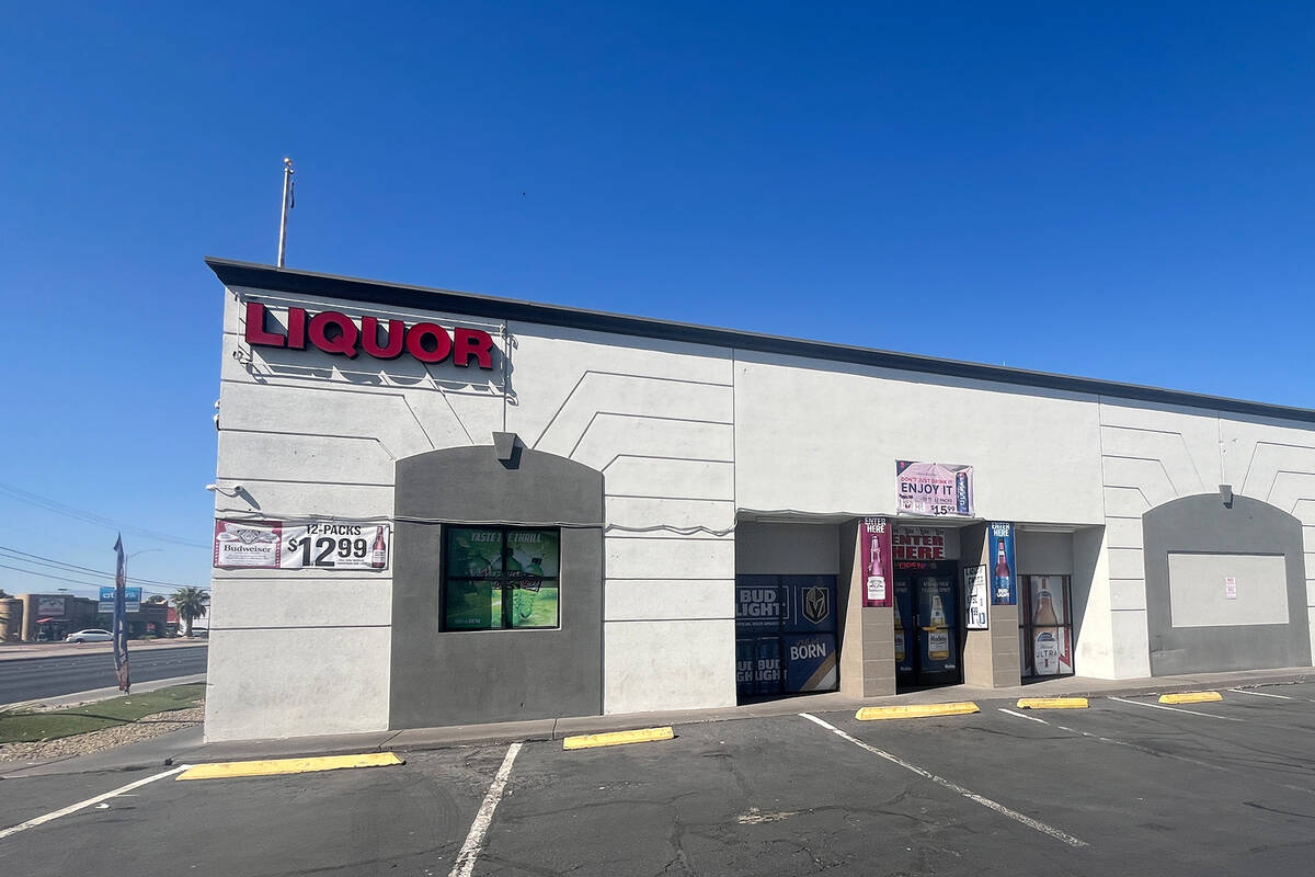An empty parking lot at Tropicana Discount Liquor on East Tropicana Avenue, before it reopened ...