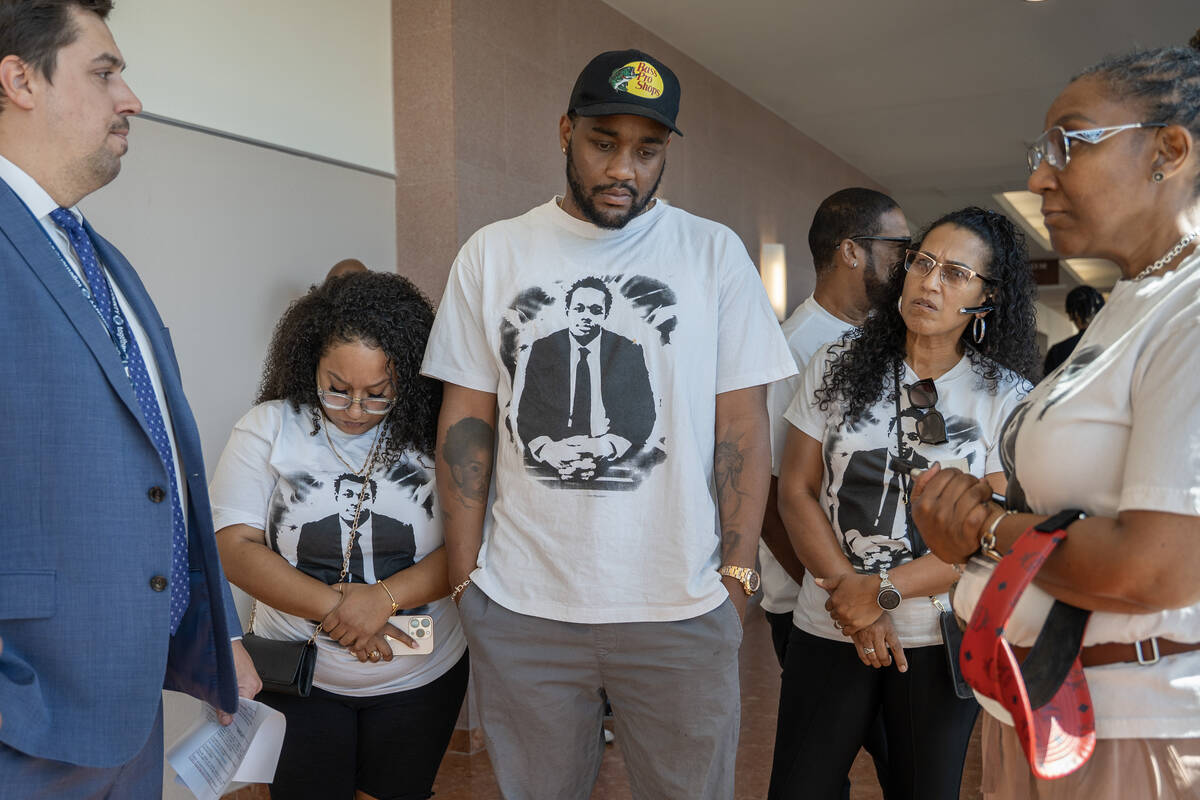 Prosecutor Corey Hallquist (far left) discusses the increased bail for Daniel Stakleff, 38, wit ...