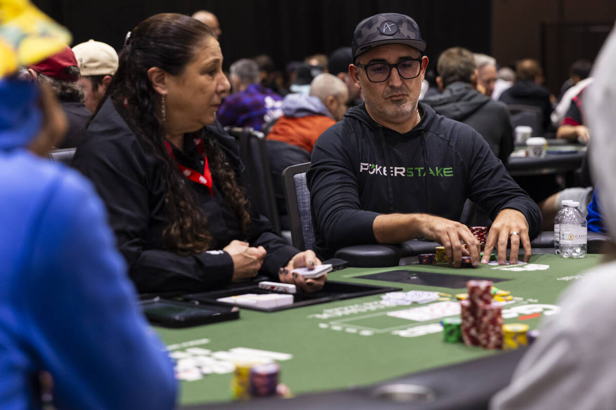 Josh Arieh looks on during day 3 of the World Series of Poker Main Event at Horseshoe Las Vegas ...
