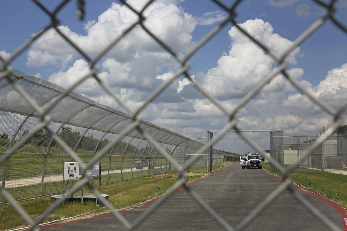FILE - The Prairieland Detention Center is seen, Sept. 15, 2016, in Alvarado, Texas. (Louis DeL ...