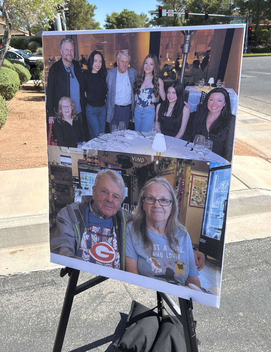 Provided photos showing Margaret Brown with her family are seen during an update for the search ...