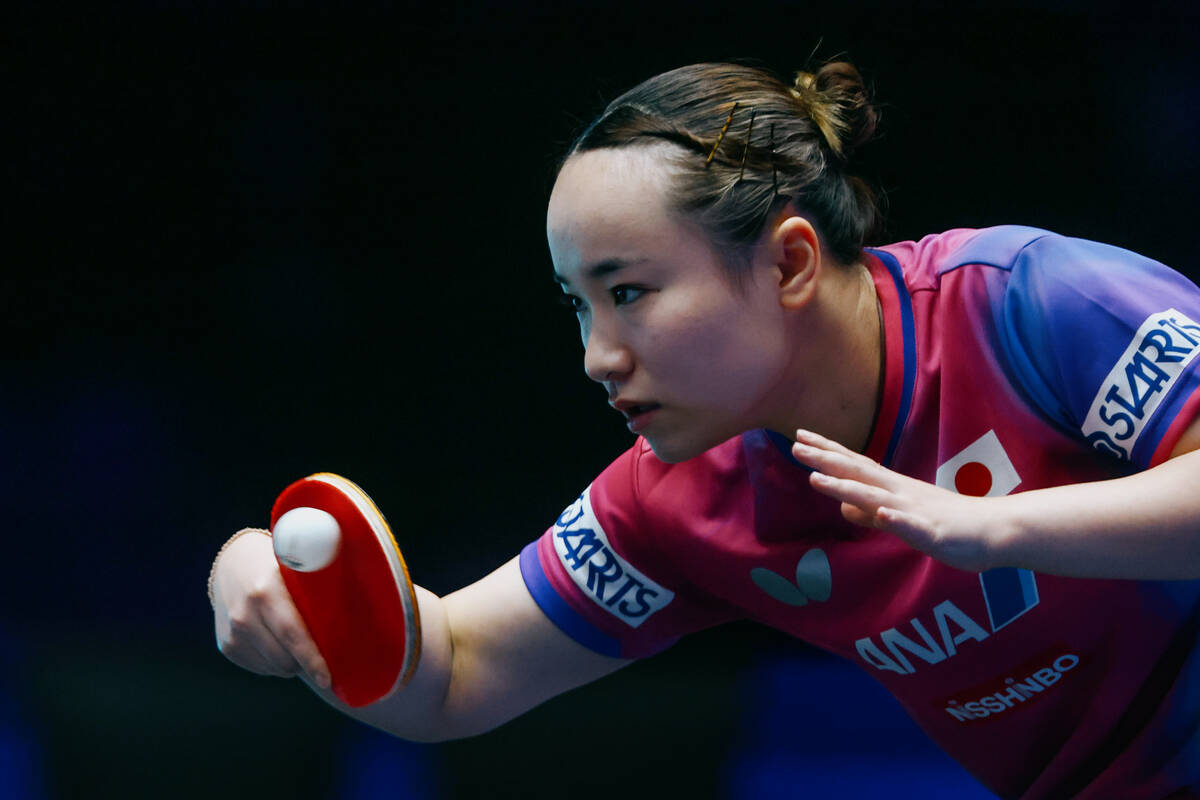 Mima Ito of Japan plays against Prithika Pavade of France during the Women’s Singles Rou ...