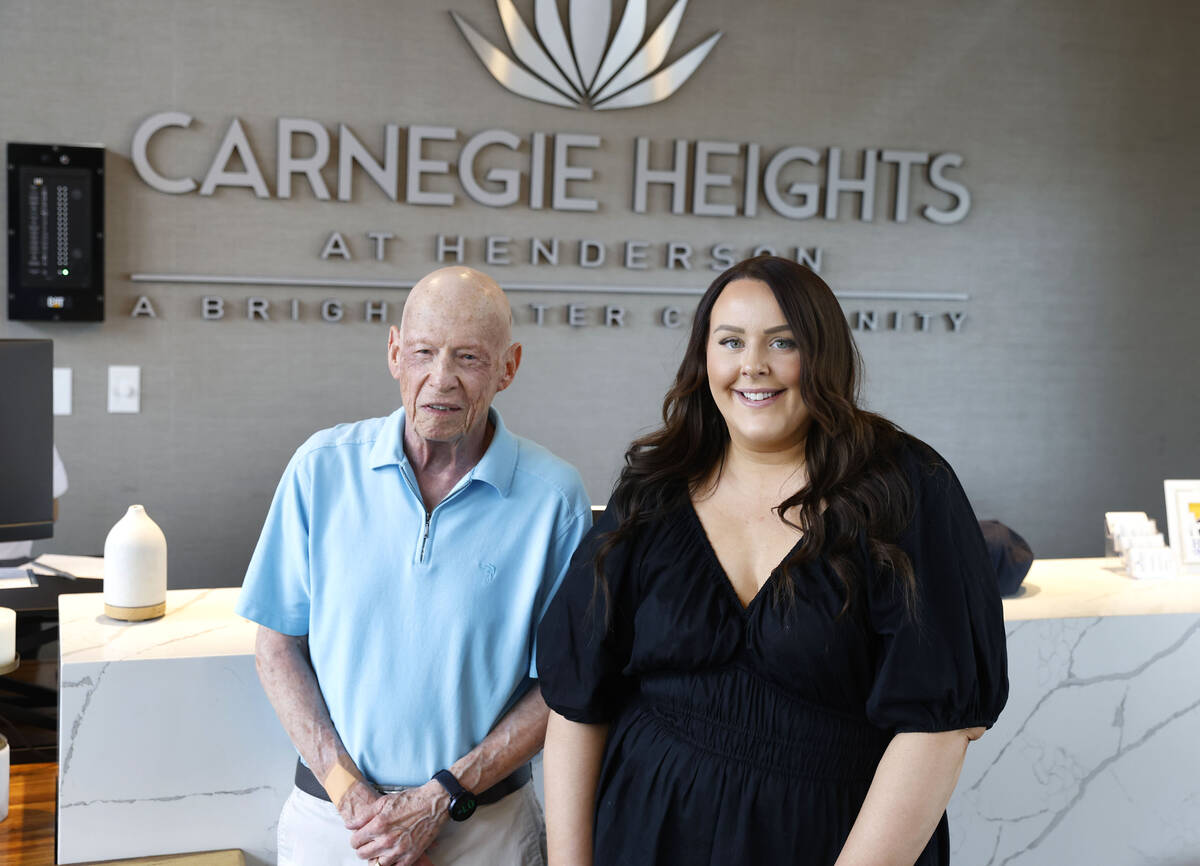 Dr, Richard Berman, left, poses for a photo with Makenna Simmons, executive director at the ret ...