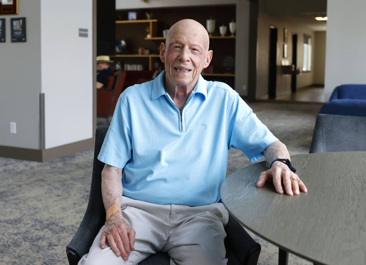 Dr, Richard Berman, a resident at the retirement community Carnegie Heights, poses for a photo ...