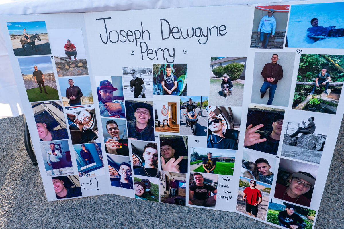 The candlelight vigil for Joey Perry at Ian Deutch Memorial Park on Friday night. (John Clausen ...